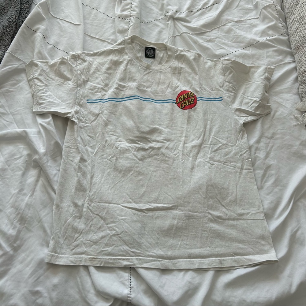 Santa Cruz Skateboards White Short Sleeve Tee